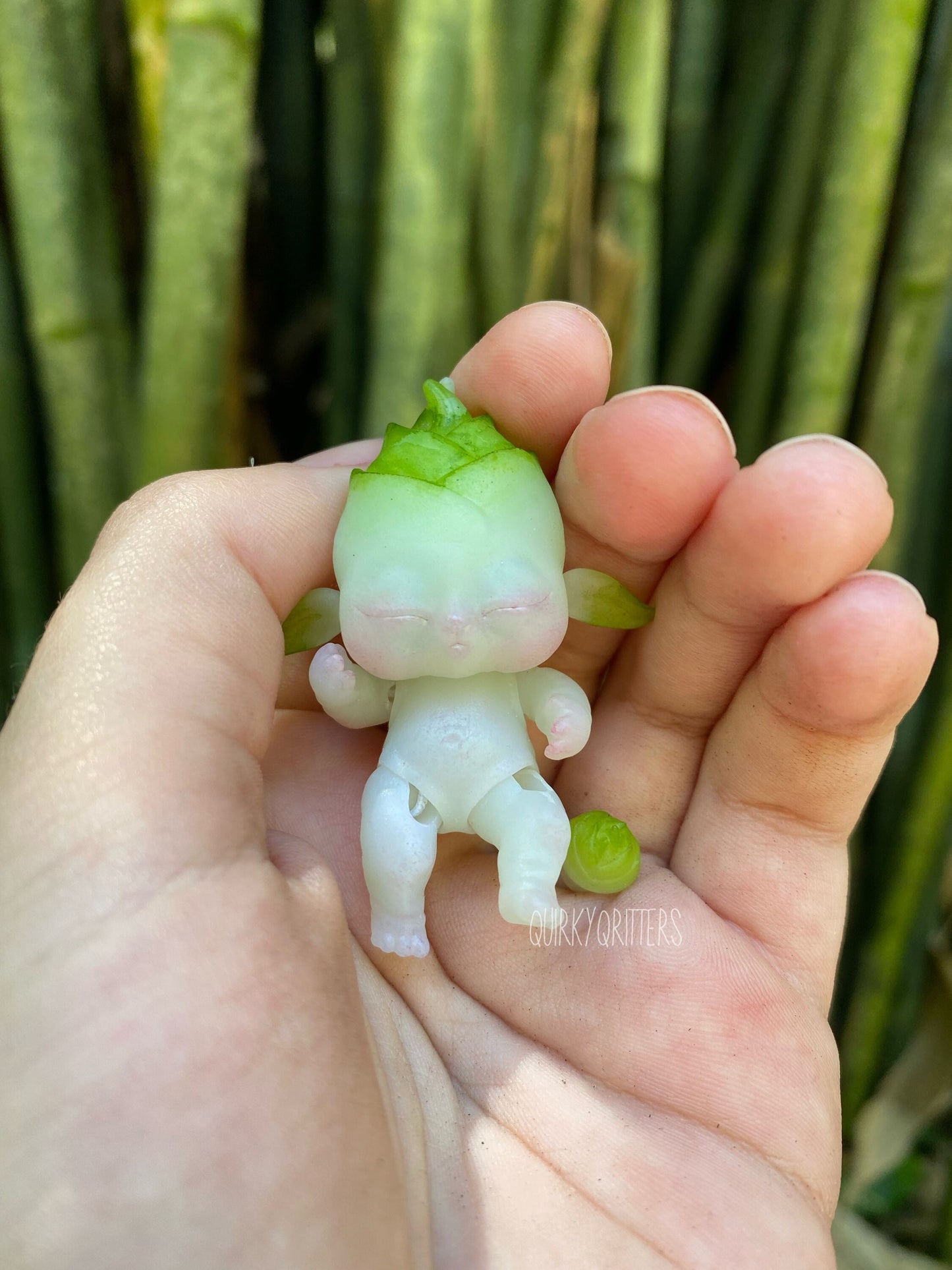 Bamboo Shoot Fairy Baby: a micro 3D Resin Printed Baby Doll