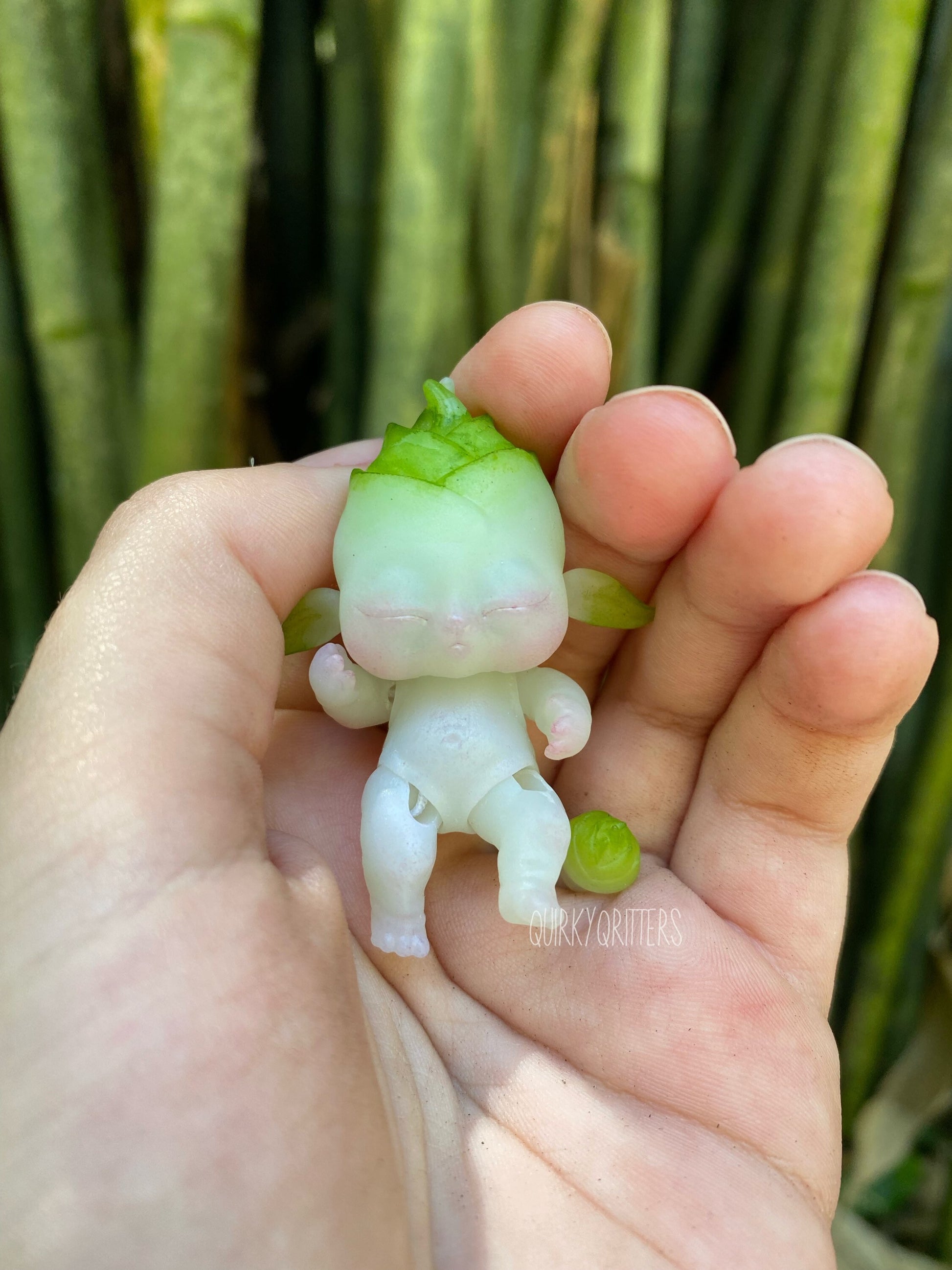 Bamboo Shoot Fairy Baby: a micro 3D Resin Printed Baby Doll