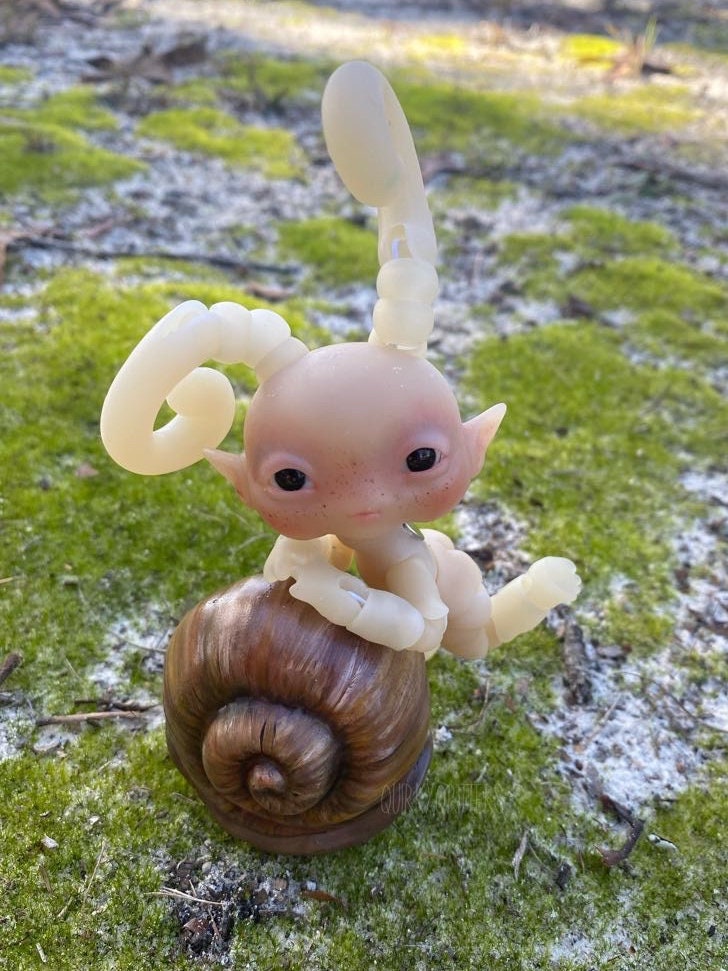 Snail: The Miniscule Mollusc 3D Printed Ball Jointed Doll