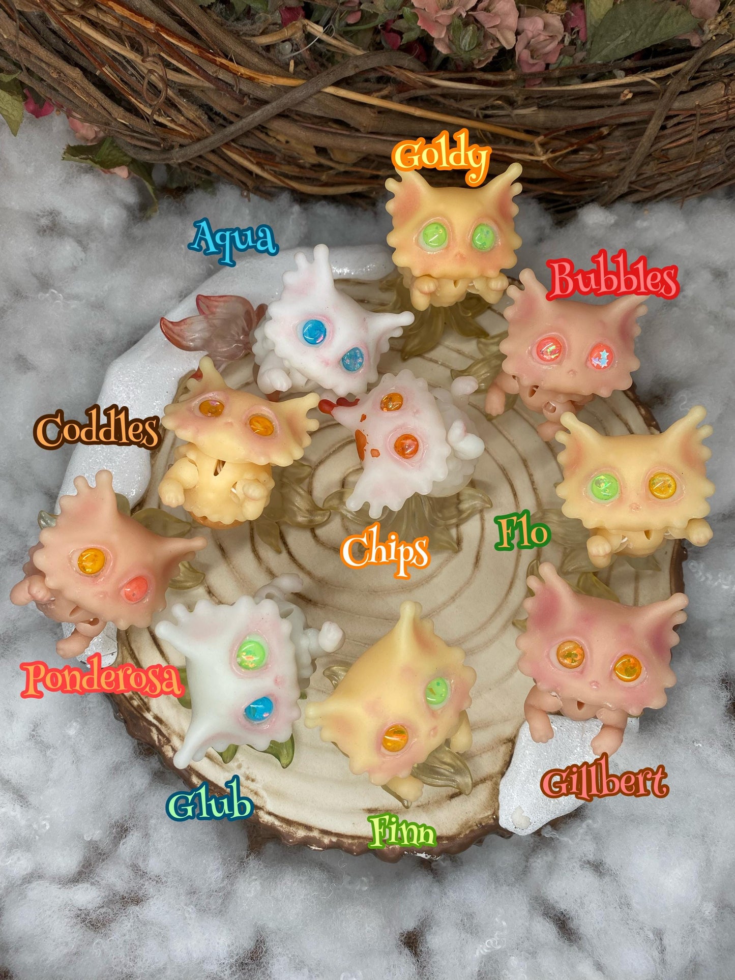 READY TO SHIP: Holiday Lot 2 - Catfish, Sleepy Dragons, Firefly, and Unicorn Ball Jointed Dolls