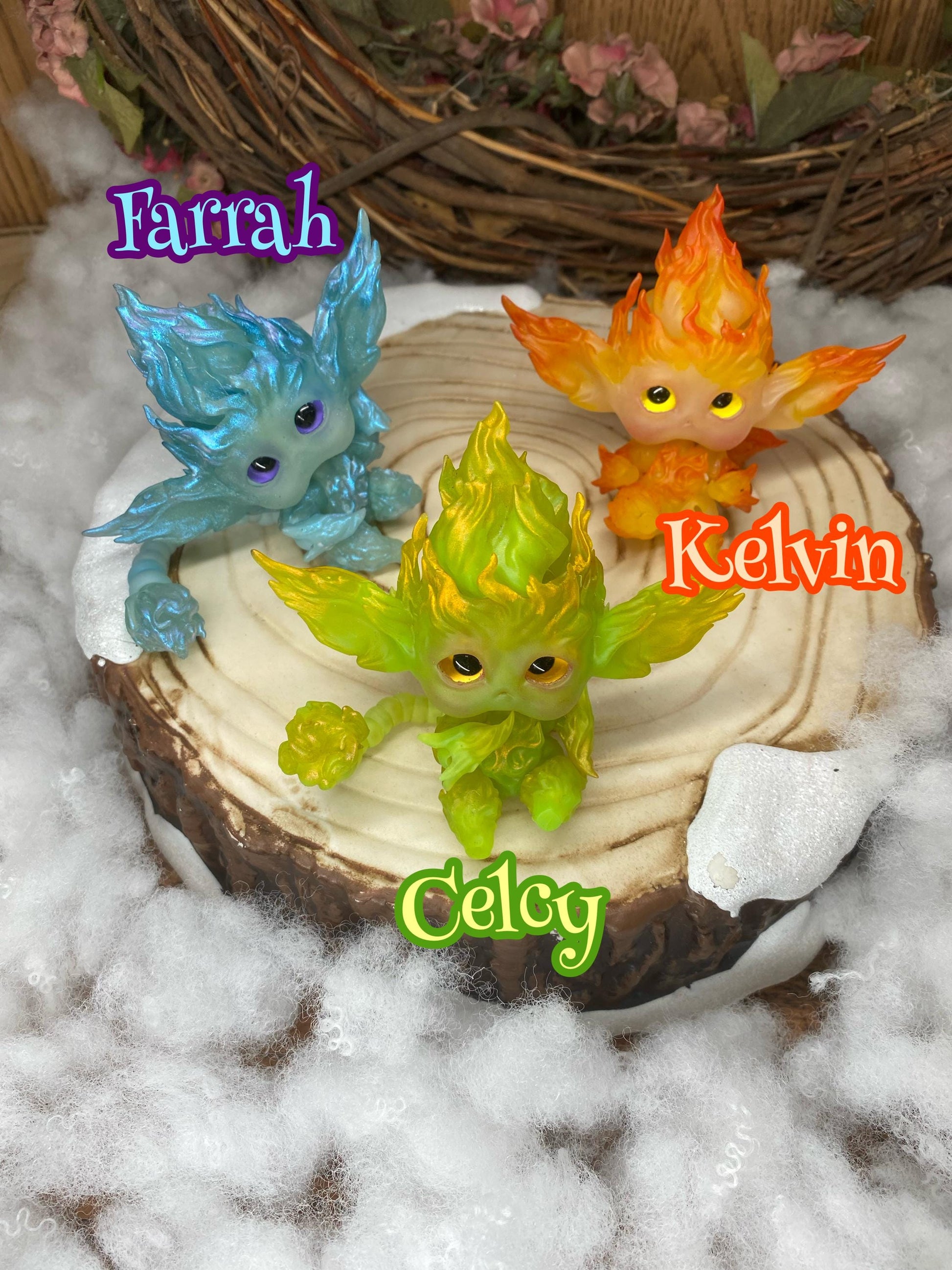 READY TO SHIP: Holiday Lot 2 - Catfish, Sleepy Dragons, Firefly, and Unicorn Ball Jointed Dolls