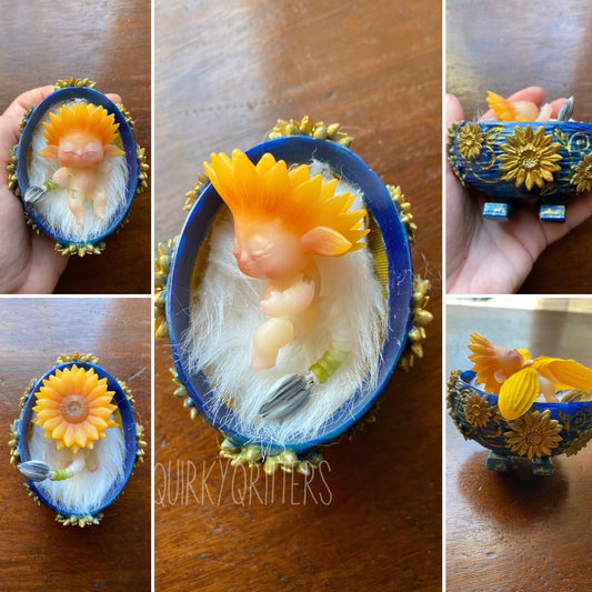 Sunflower Fairy Baby: a micro 3D Resin Printed Baby Doll